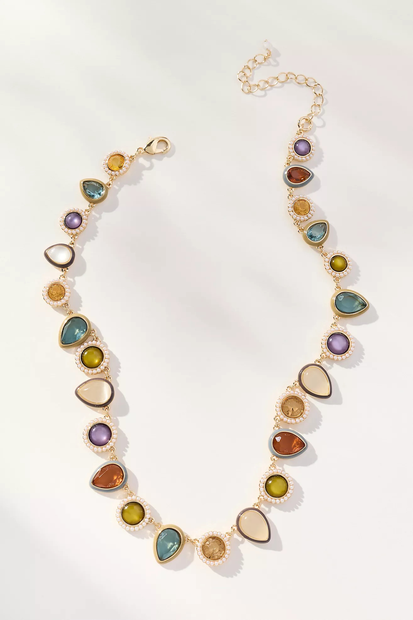 Colorful Enamel Gem Necklace | Anthropologie (US)