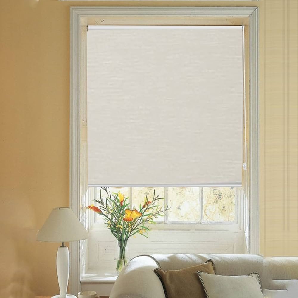 Joydeco 100% Blackout Roller Shade, Window Blind with Thermal Insulated, UV Protection Fabric, To... | Amazon (US)