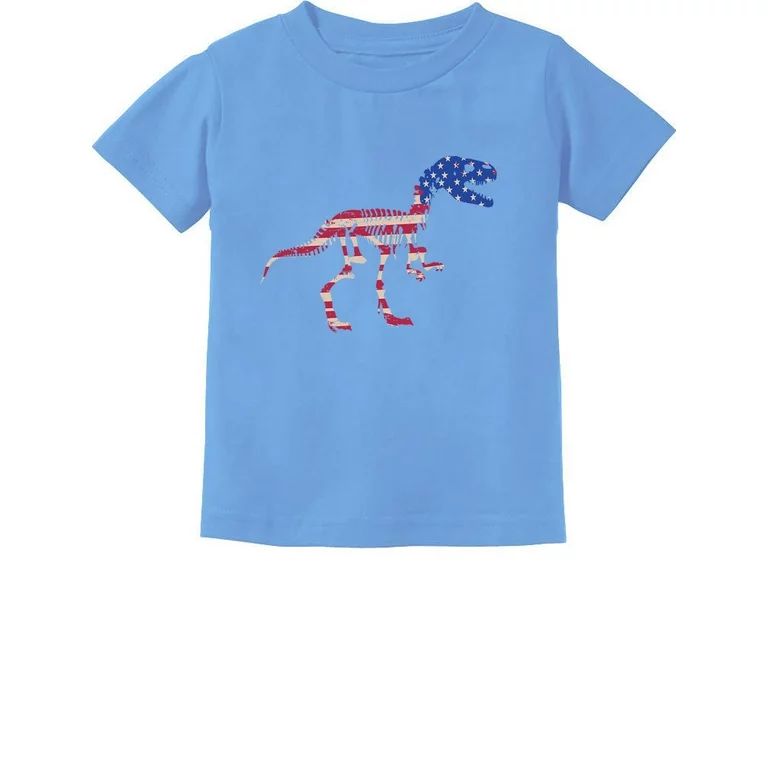 USA T-Rex Dinosaur American Flag 4th of July Gift Toddler Kids T-Shirt 5/6 California Blue - Walm... | Walmart (US)