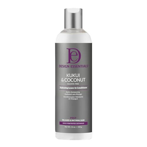 Design Essentials Natural Kukui & Coconut Hydrating Leave-In Conditioner For Relaxed And Natural Hair - 8 Oz | Amazon (US)