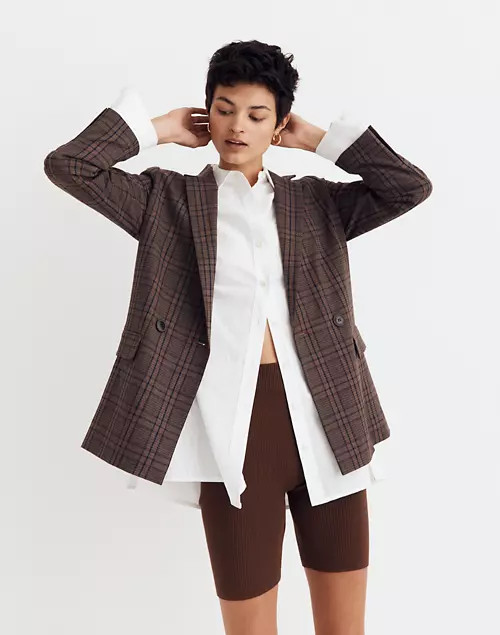 Caldwell Double-Breasted Blazer in Hedden Plaid | Madewell