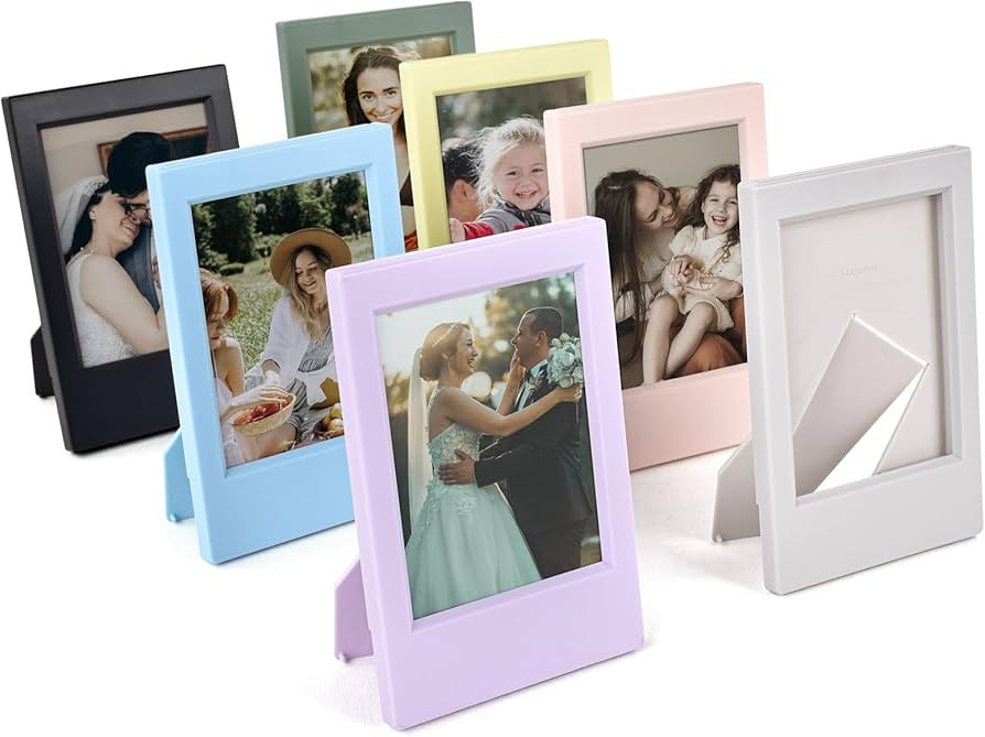 2x3 Photo Frames With Upgraded Clear Protective Cover - 7 Pack Mini Picture Frames for Fujifilm I... | Amazon (US)