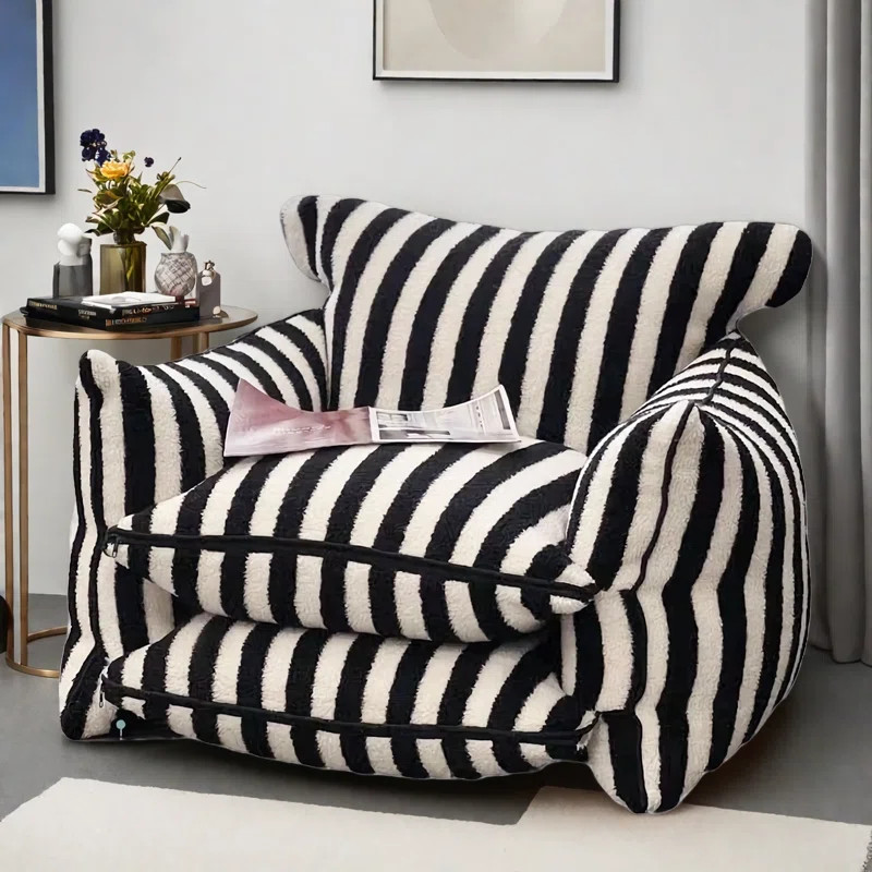 Comfortable Striped Lamb Fleece Sofas | Wayfair North America