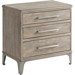 Riverside Furniture Intrigue 3 Drawer Urban Organic Nightstand in Hazelwood | Cymax