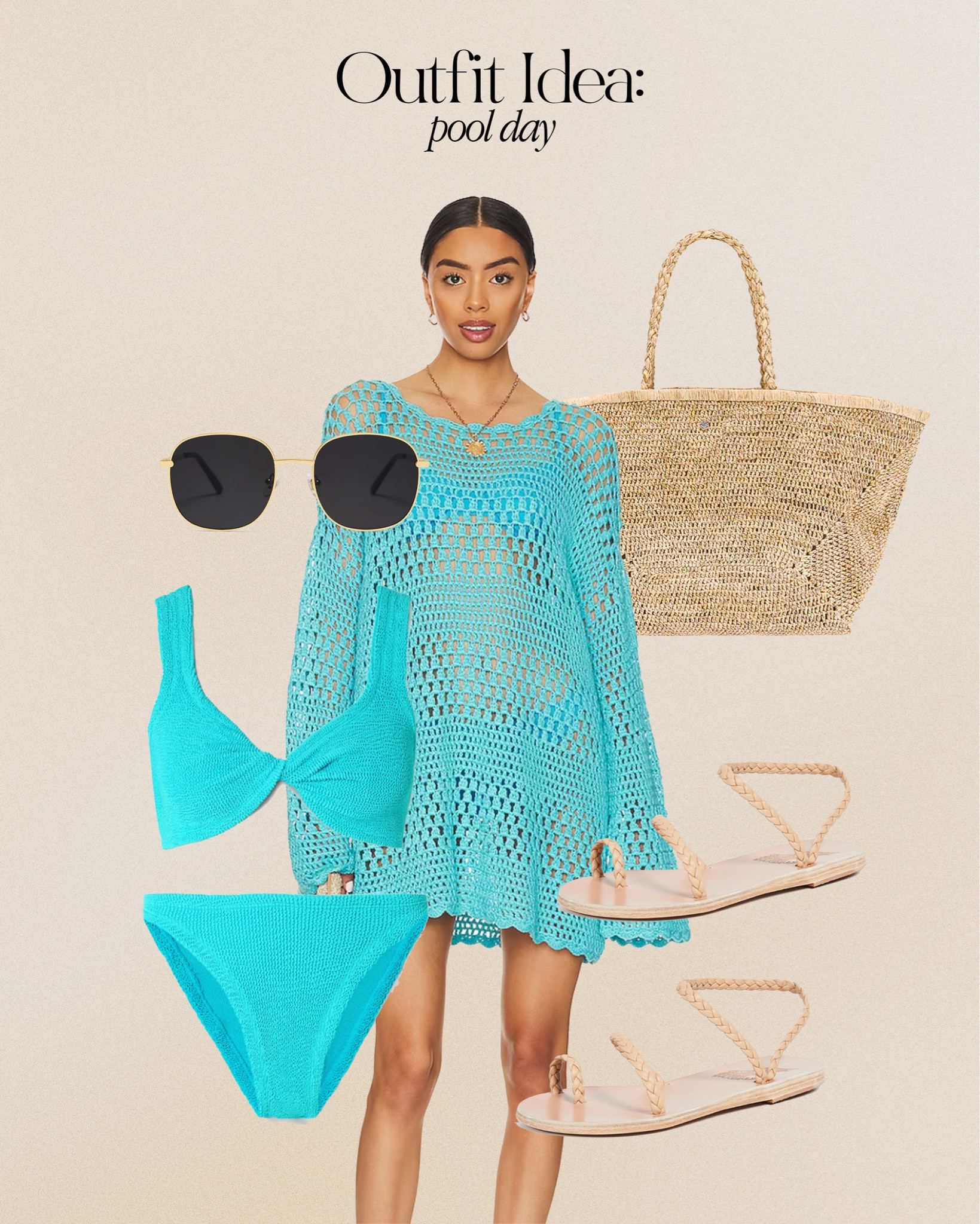 Pool day outfit idea 👙