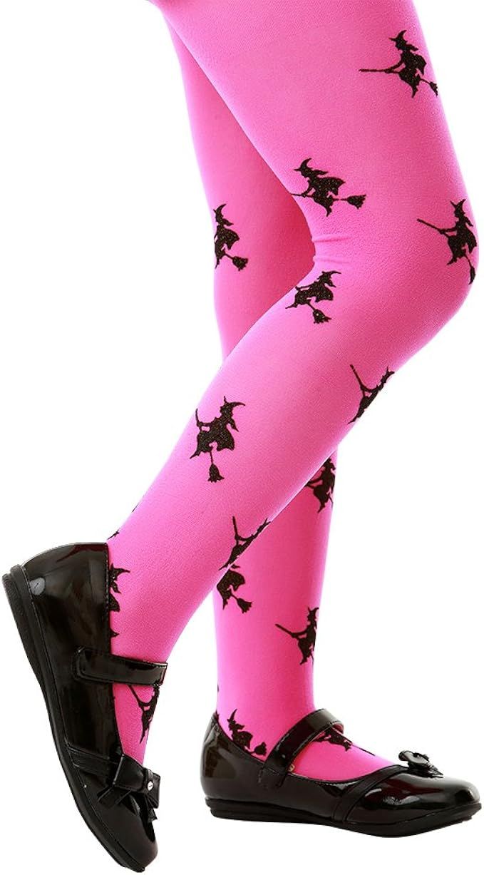 Pink Mid-Rise Witch Halloween Children's Cosplay Costume Tights | Amazon (US)