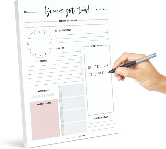 Bliss Collections Daily Planning Pad, To Do List Notebook - You've Got This - Undated Tear-Off Sh... | Amazon (US)