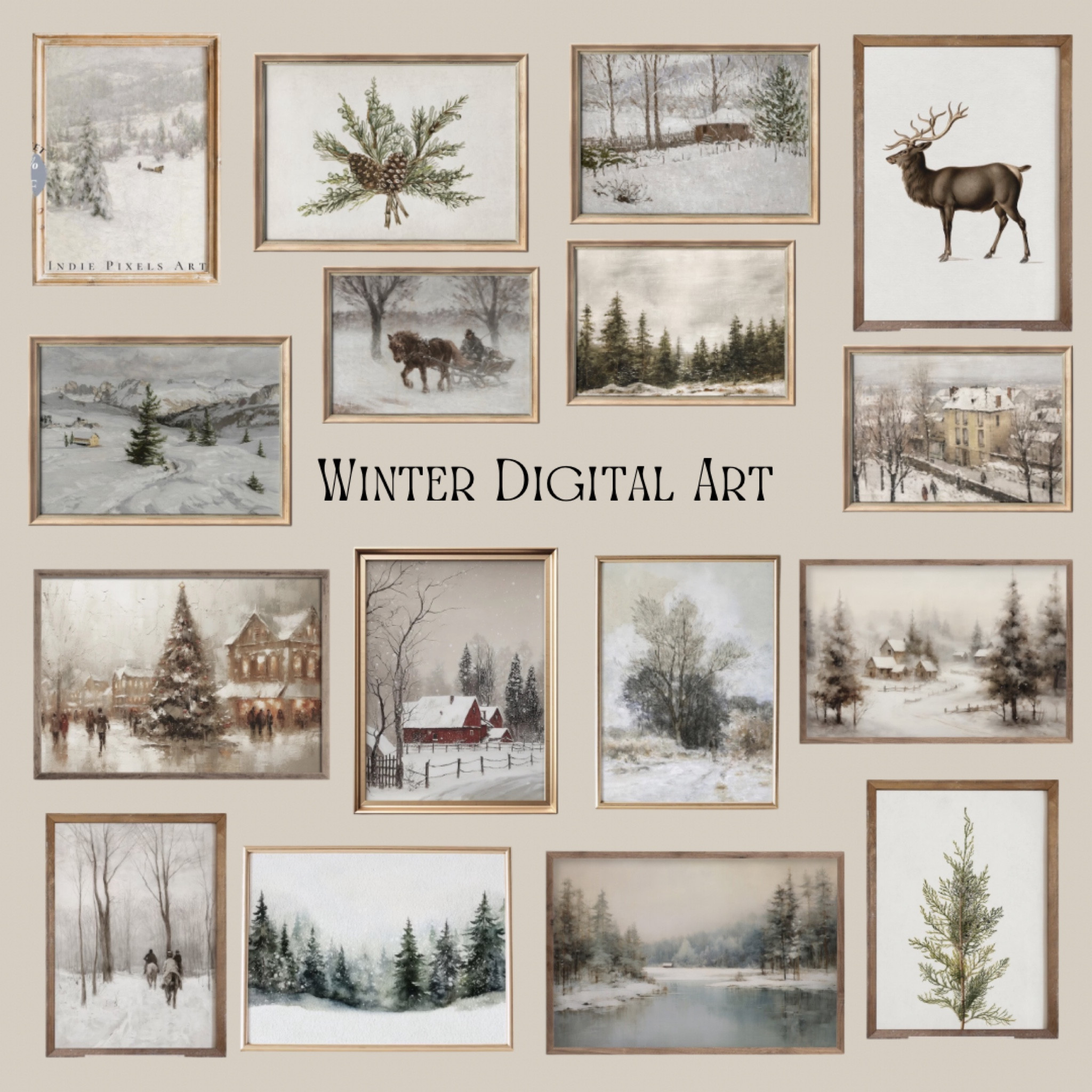 Winter digital art

A quick, easy and affordable way to add art to your holiday decorating. 

Holiday prints, holiday art, vintage holiday art, Christmas art, snow landscape print, winter print, winter art, Christmas decorations, simple Christmas decor

#LTKhome #LTKHoliday #LTKSeasonal