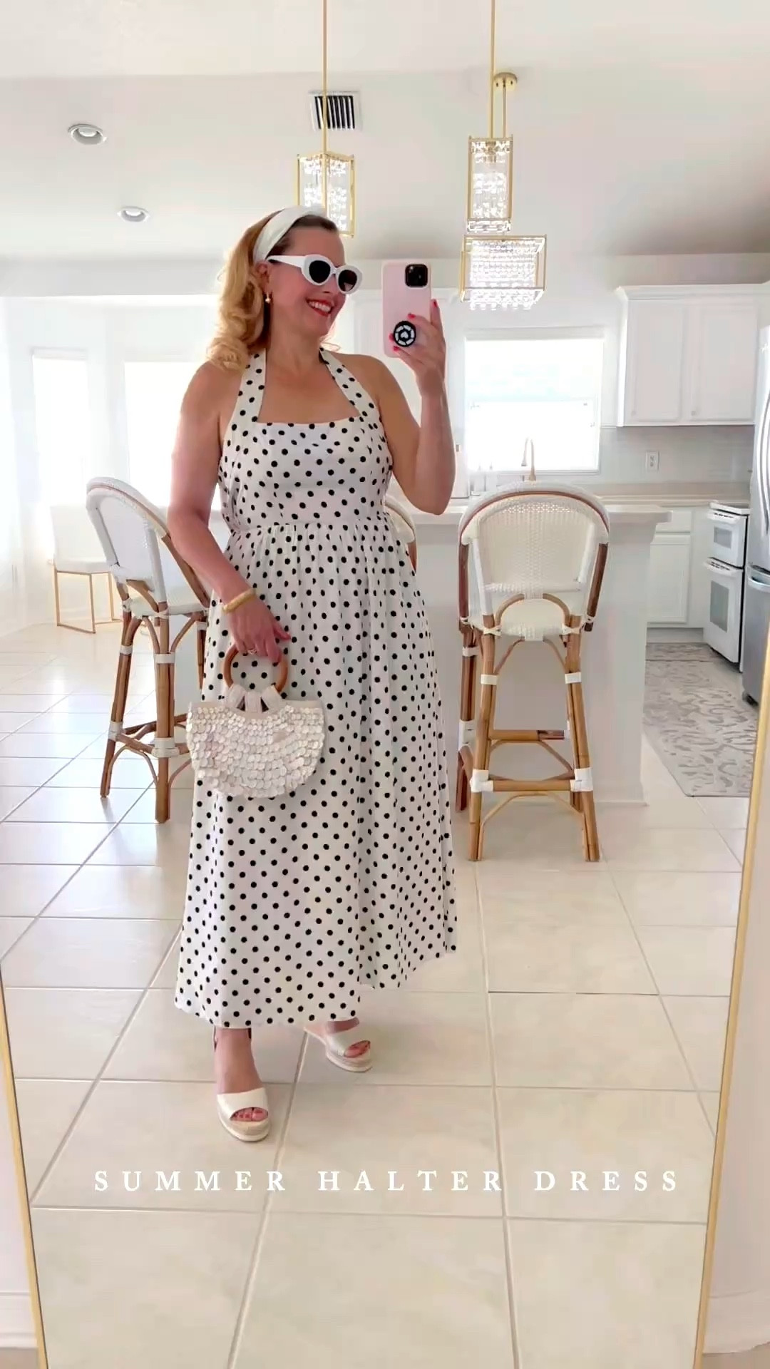 🫶🏻SUMMER HALTER DRESS: #ad Bringing some summer vibes with this outfit! #petalandpup @petalandpup

🫶🏻Loving this polka dot maxi dress. It beautifully highlights your shoulders. The length of the dress is perfect and it creates a chic silhouette as you move. 

🫶🏻It has functional side pockets, an inside lining and zips up the back. I’m wearing a large. There is NO STRETCH on the back panels. This is a tight fit for me. I’m a 36B chest. Fabric feels fantastic!

#LTKSeasonal #LTKOver40 #LTKWedding #LTKvlog #LTKTravel #LTKgrwm #LTKootd #LTKMidsize #LTKSwim #LTKFestival #LTKMothersDay