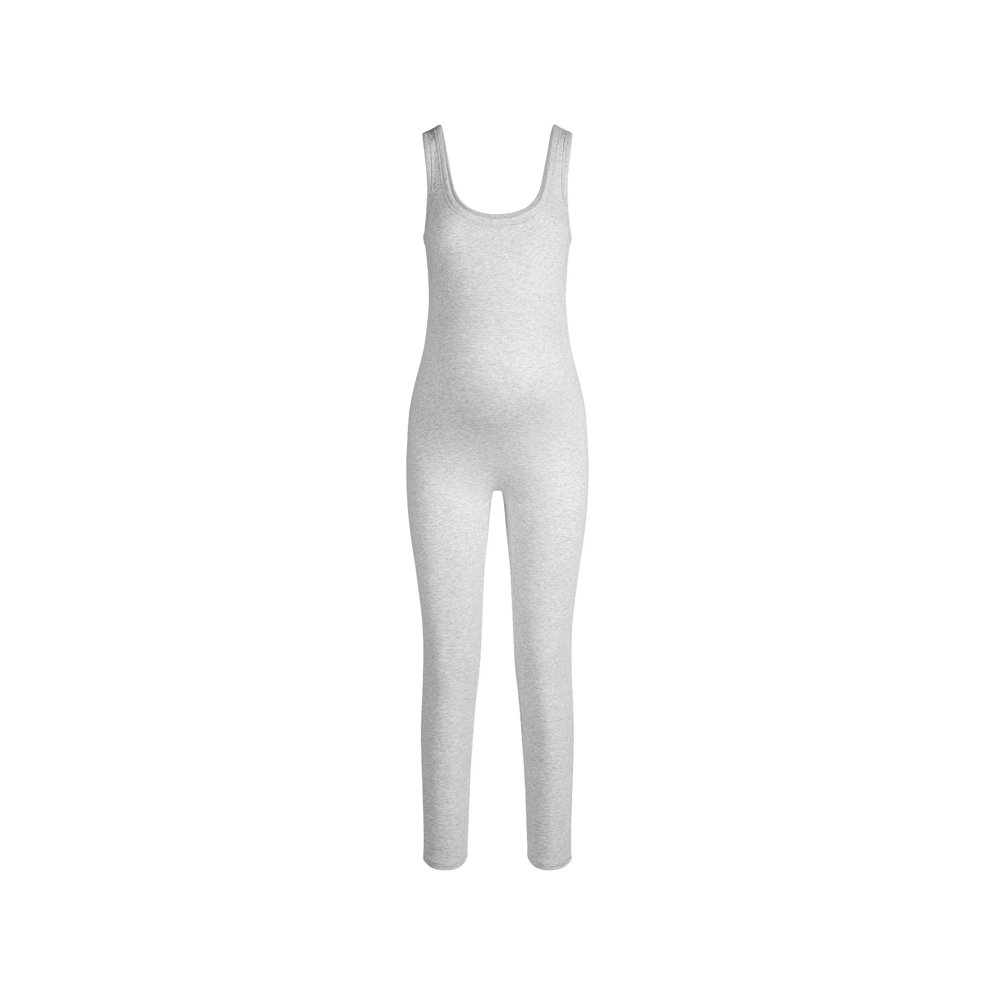 COTTON JERSEY MATERNITY CATSUIT | LIGHT HEATHER GREY | SKIMS | SKIMS (US)