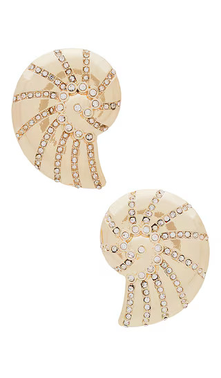 Shell Earring in Gold | Revolve Clothing (Global)