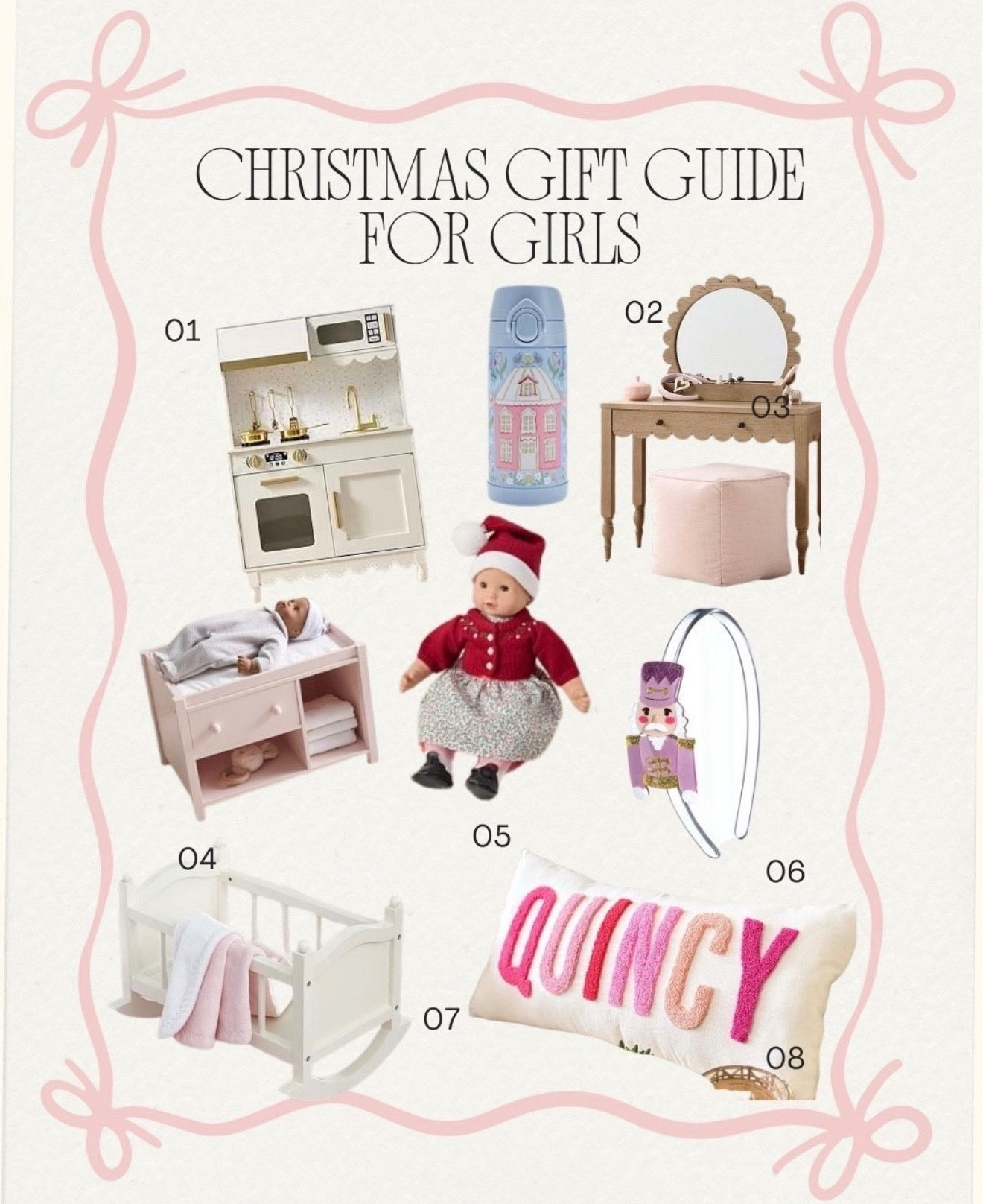 Christmas gift guide for girls for Black Friday 

Black Friday Sales 
Pottery barn kids
Custom pillow for girls
Baby doll for girls
Kitchen gift for kids
Vanity for girls 

#LTKGiftGuide #LTKCyberWeek #LTKHoliday

#LTKGiftGuide #LTKHoliday #LTKCyberWeek

#LTKSeasonal #LTKHoliday #LTKmomlife
