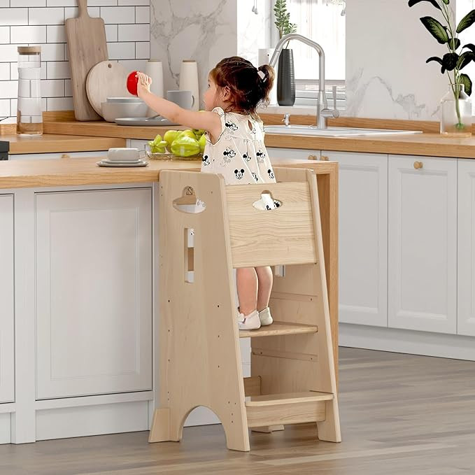 COSYLAND Toddler Standing Tower Adjustable Height - Super Stable Kids Kitchen Stool Helper with P... | Amazon (US)