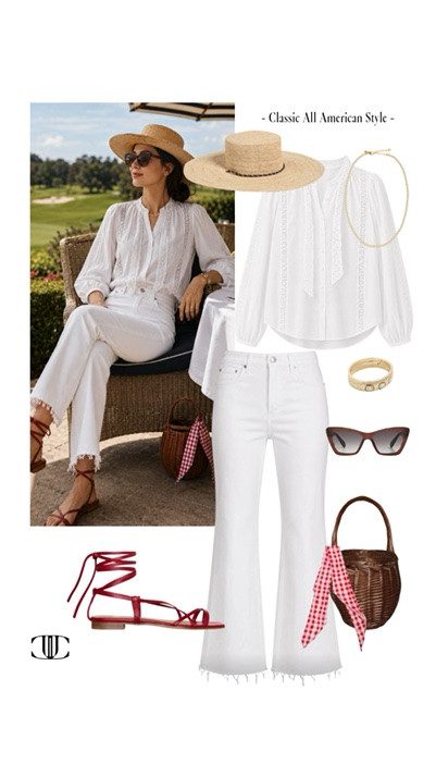 Classic All-American summer style ❤️🤍💙

I pulled together 8 looks perfect for Memorial Day, the 4th of July, and every summer moment in between. Think crisp white denim, navy maxis, breton stripes, gingham, and the perfect pop of red.

Easy, timeless looks made for backyard barbecues, harbor dinners, fireworks, and long weekends by the water. Save this for summer outfit inspo and tap to shop each look. ✨

#LTKootd #LTKSeasonal #LTKOver40