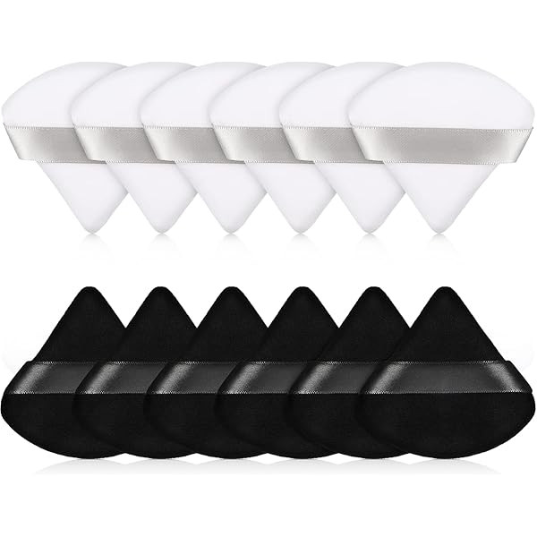10 Pieces Pure Powder Puff Face Triangle Soft Makeup Powder Puff for Loose Powder Mineral Powder Bod | Amazon (US)