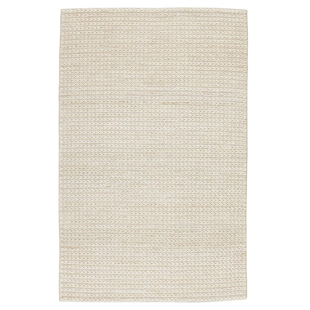 Jaipur Living Calista Coastal Beach White Jute Natural Rug - 5'x8' | Kathy Kuo Home