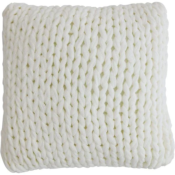 Schulter Chunky Cable Knit 18'' Throw Pillow Cover | Wayfair North America