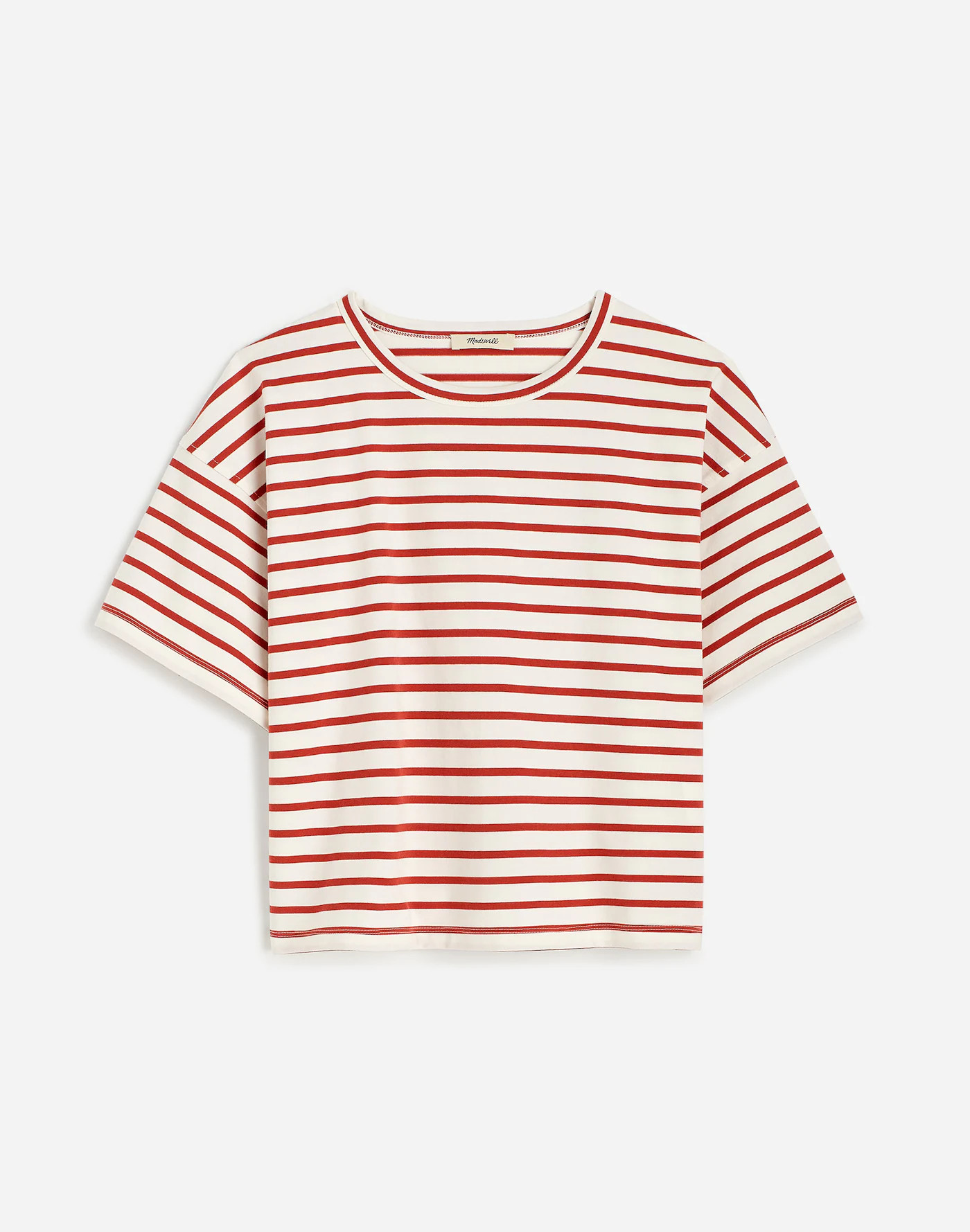 Everyday Boxy Crop Tee in Stripe | Madewell | Madewell