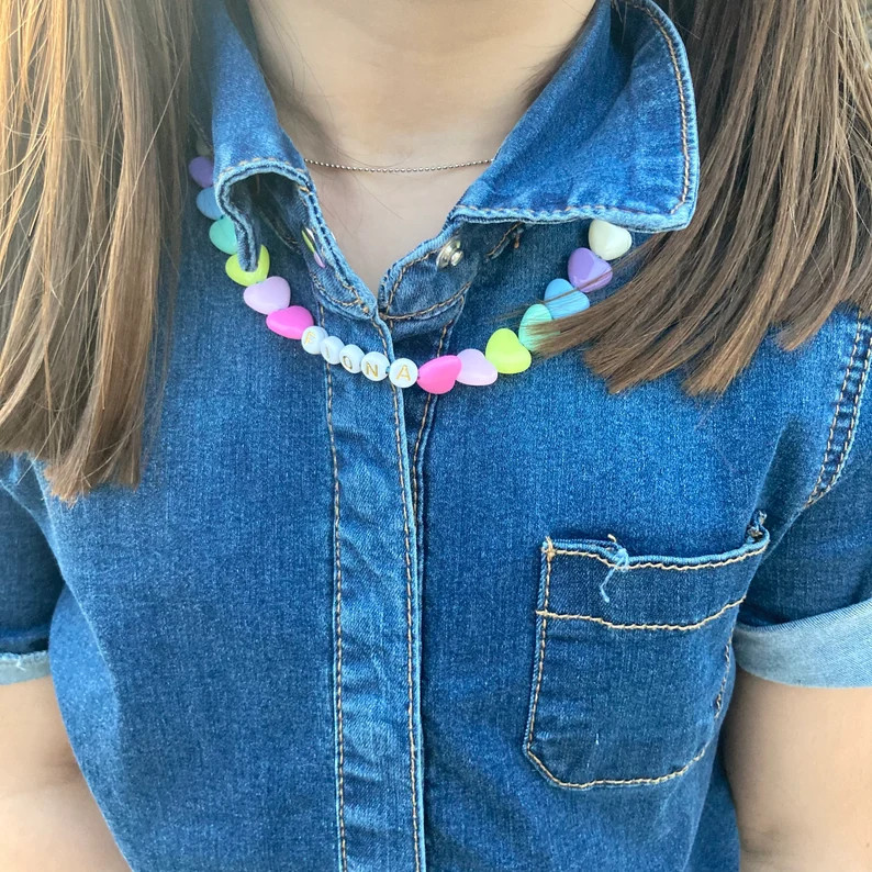 Kids Heart Necklace | Necklace Girls | Birthday Gift for Kids | Name Jewelry for Girls | Personal... | Etsy (Global)