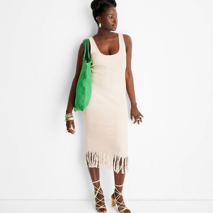 Women's Sleeveless Crochet Fringe Dress - Future Collective™ with Alani Noelle | Target