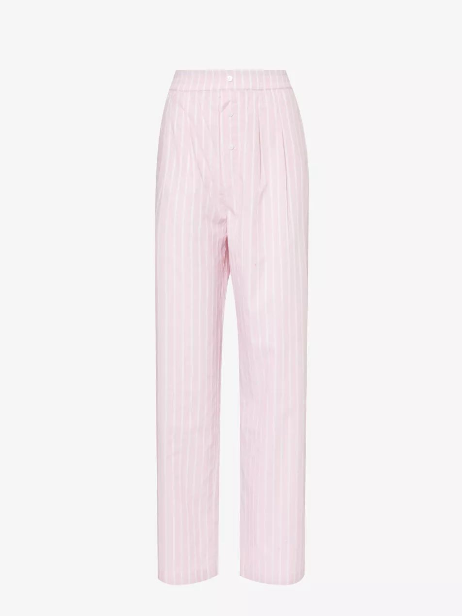 Boyfriend striped cotton pyjama bottoms | Selfridges