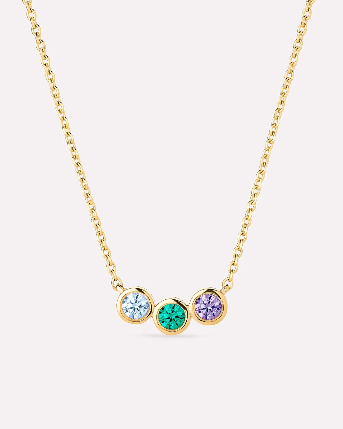 Birthstone Necklace - 3 Stone Birthstone Necklace | Ana Luisa Jewelry | Ana Luisa