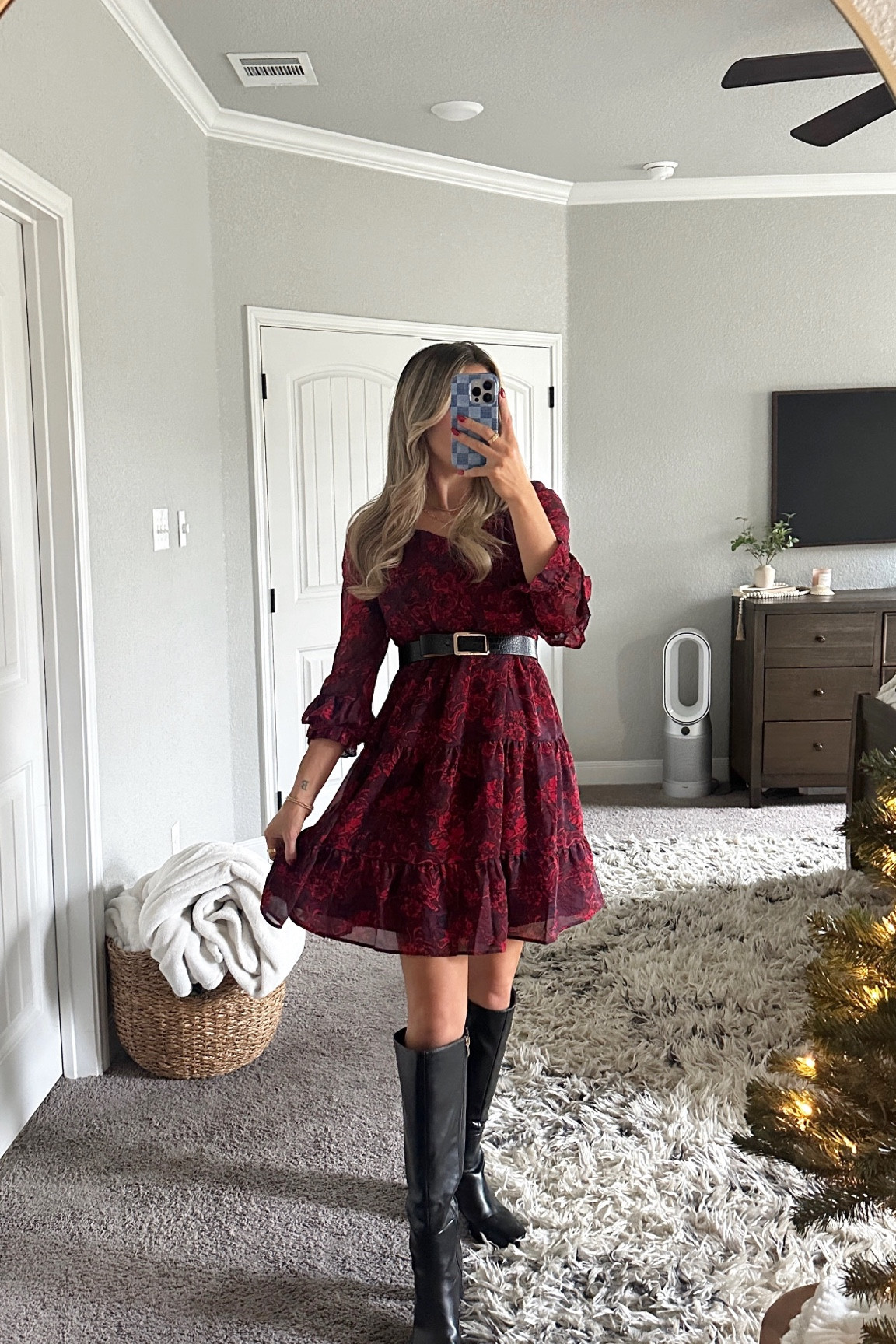 walmart win! loving this walmart dress for thanksgiving - adding the belt was a game changer!! under $25! amazon boots, target belt. thanksgiving outfit idea.

#LTKFindsUnder50 #LTKFindsUnder100 #LTKSaleAlert