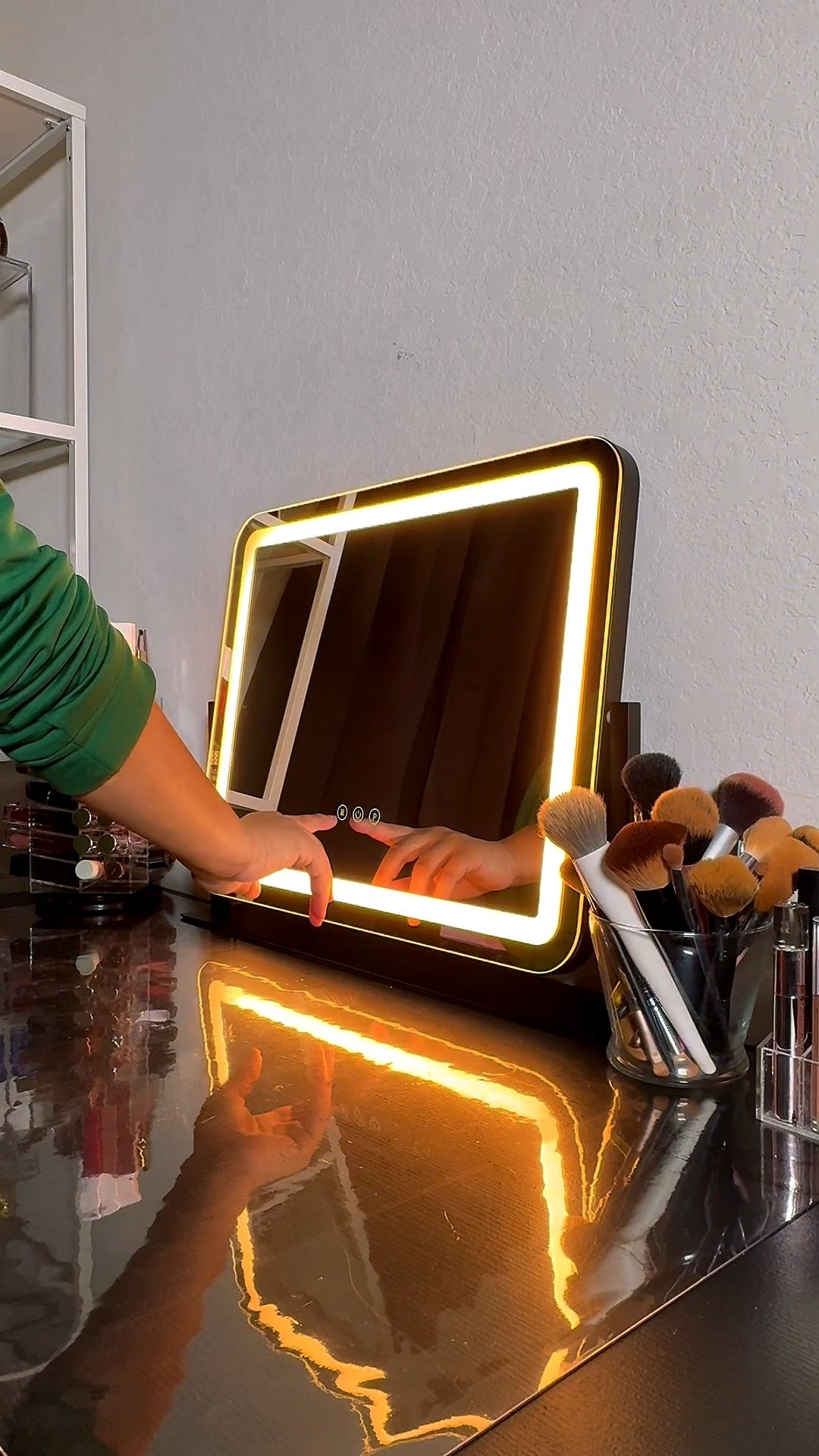 Out with the old, in with new reflections! New vanity mirror! 

#LTKBeauty #LTKvlog #LTKselfcare