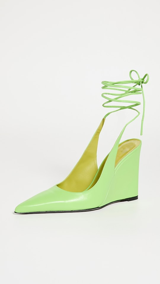 Vaughn Fresh Green Nappa Leather Heels | Shopbop