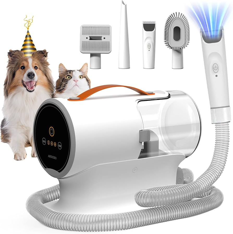 AIRROBO Dog Grooming Vacuum, Dog Grooming Kit,12000Pa Strong Pet Grooming Vacuum for Dogs, 2L Lar... | Amazon (US)