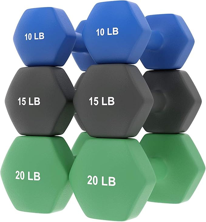 Epic Fitness Neoprene Dumbbells Weights 90Lb Set 10 Lb 15 Lb 20 Lb | Amazon (US)