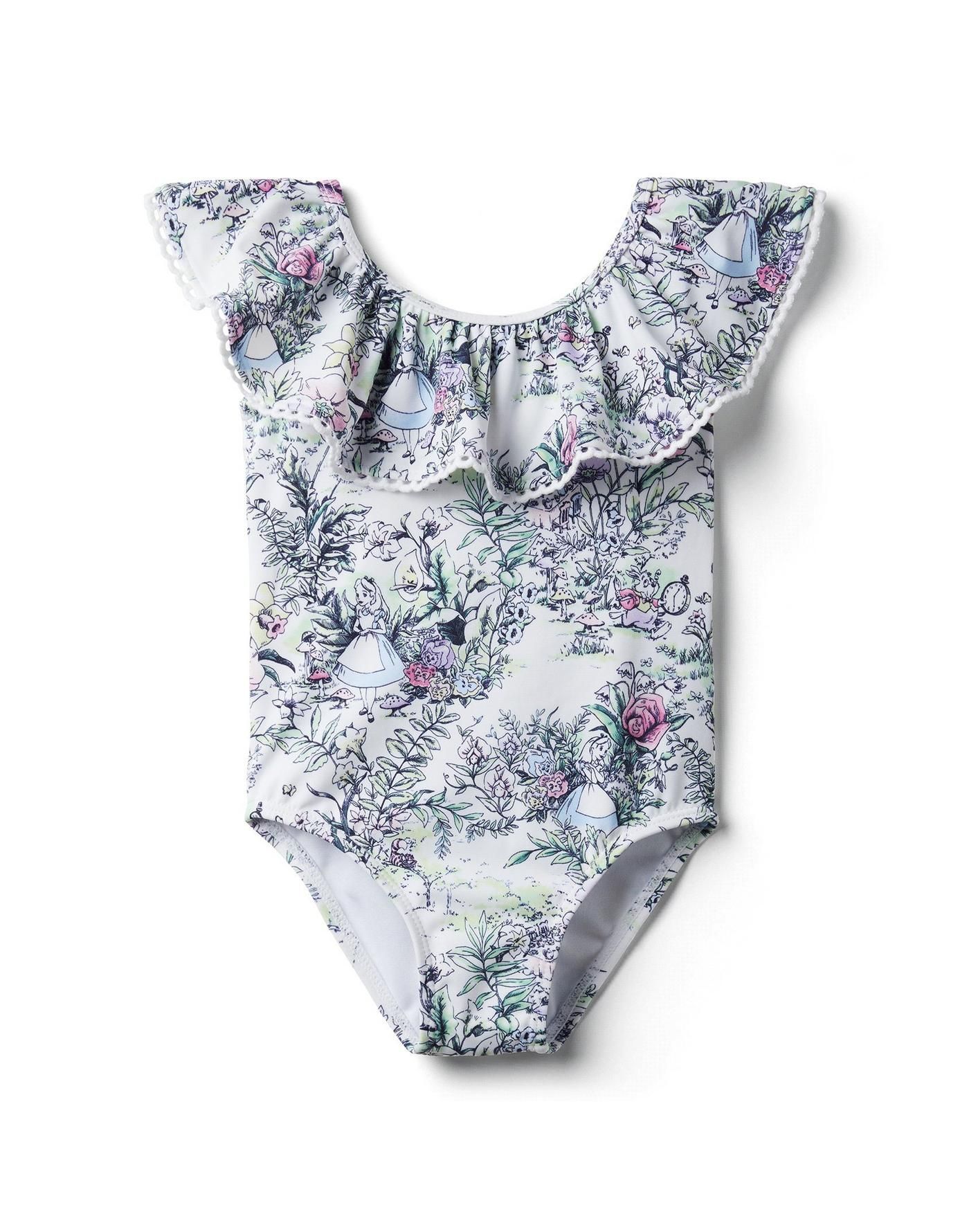 Disney Alice in Wonderland Floral Ruffle Swimsuit | Janie and Jack