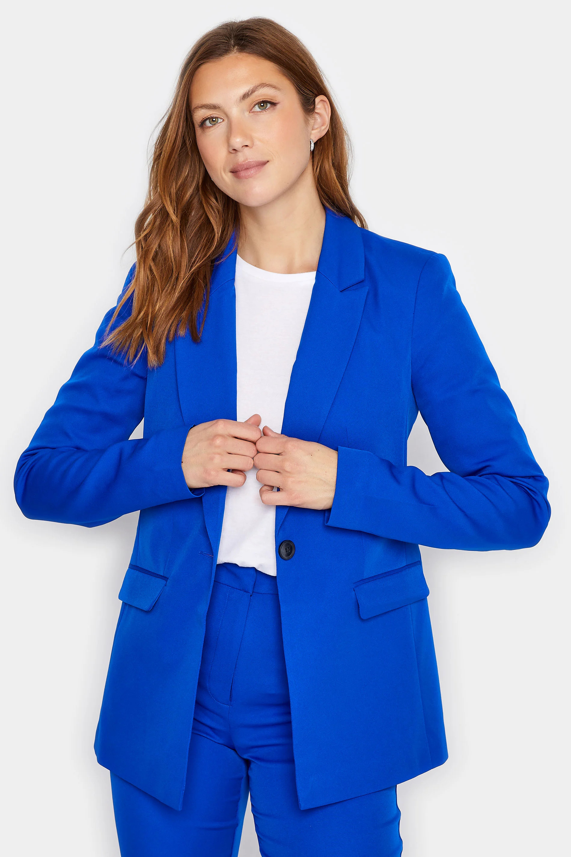 LTS Tall Cobalt Blue Scuba Crepe Blazer | Long Tall Sally