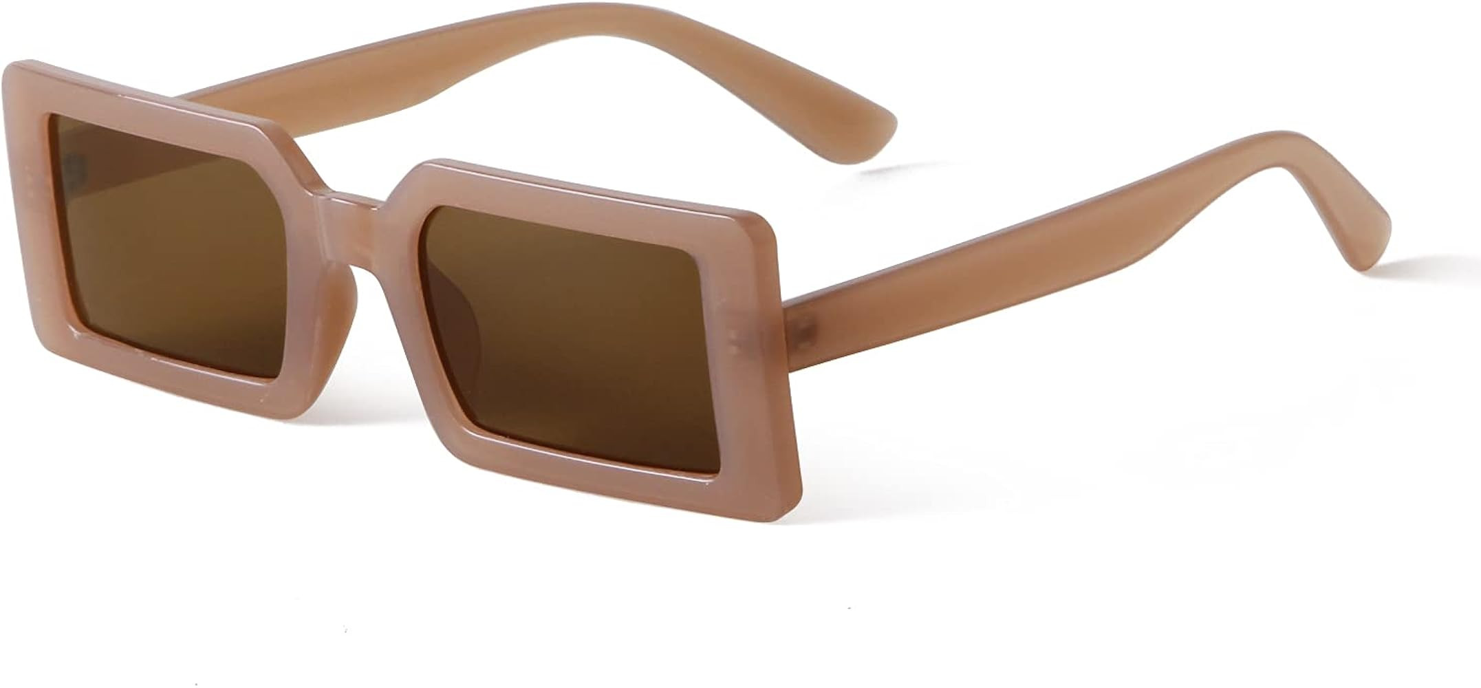 GIFIORE Retro Rectangle Sunglasses Narrow Square Trendy 90s Nude Glasses UV Protection | Amazon (US)