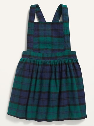 Plaid Flannel Pinafor Skirtall for Toddler Girls | Old Navy (US)