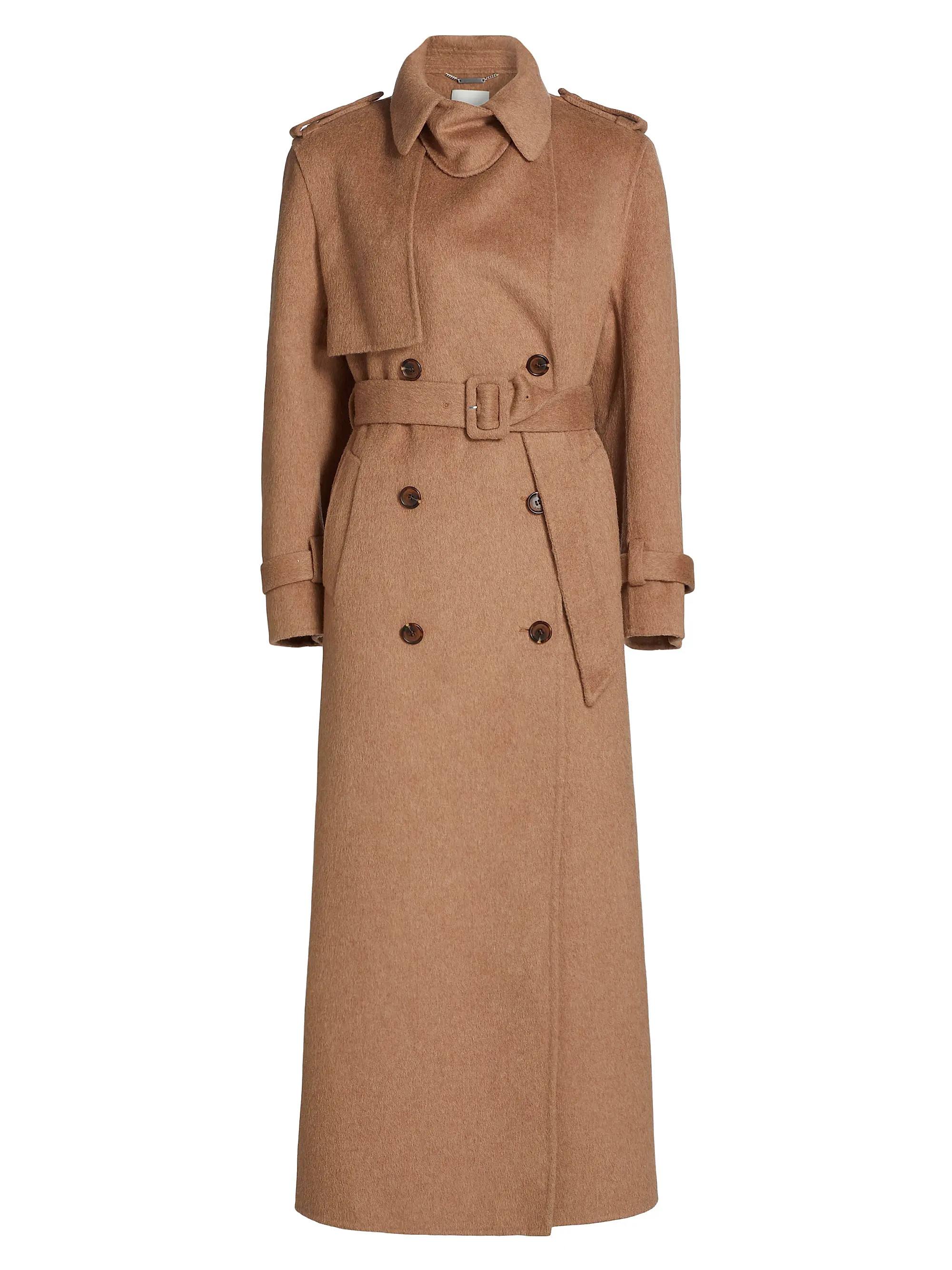 Rumi Belted Wool-Blend Coat | Saks Fifth Avenue