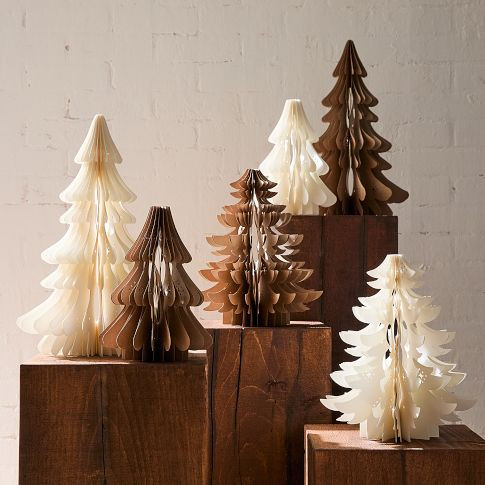 Decorative Punched Paper Tabletop Trees | West Elm (US)