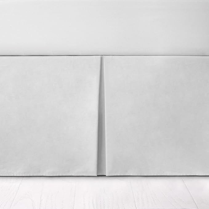 TILLYOU Pale Gray Pleated Crib Bed Skirt for Baby Boys Girls, 100% Natural Soft Dust Ruffle, Stan... | Amazon (US)