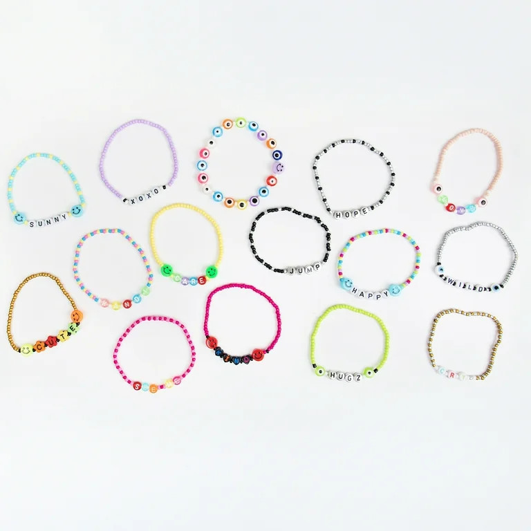 Cousin DIY Bracelet Kit with Seed & Letter Beads and Smiley Faces | Walmart (US)