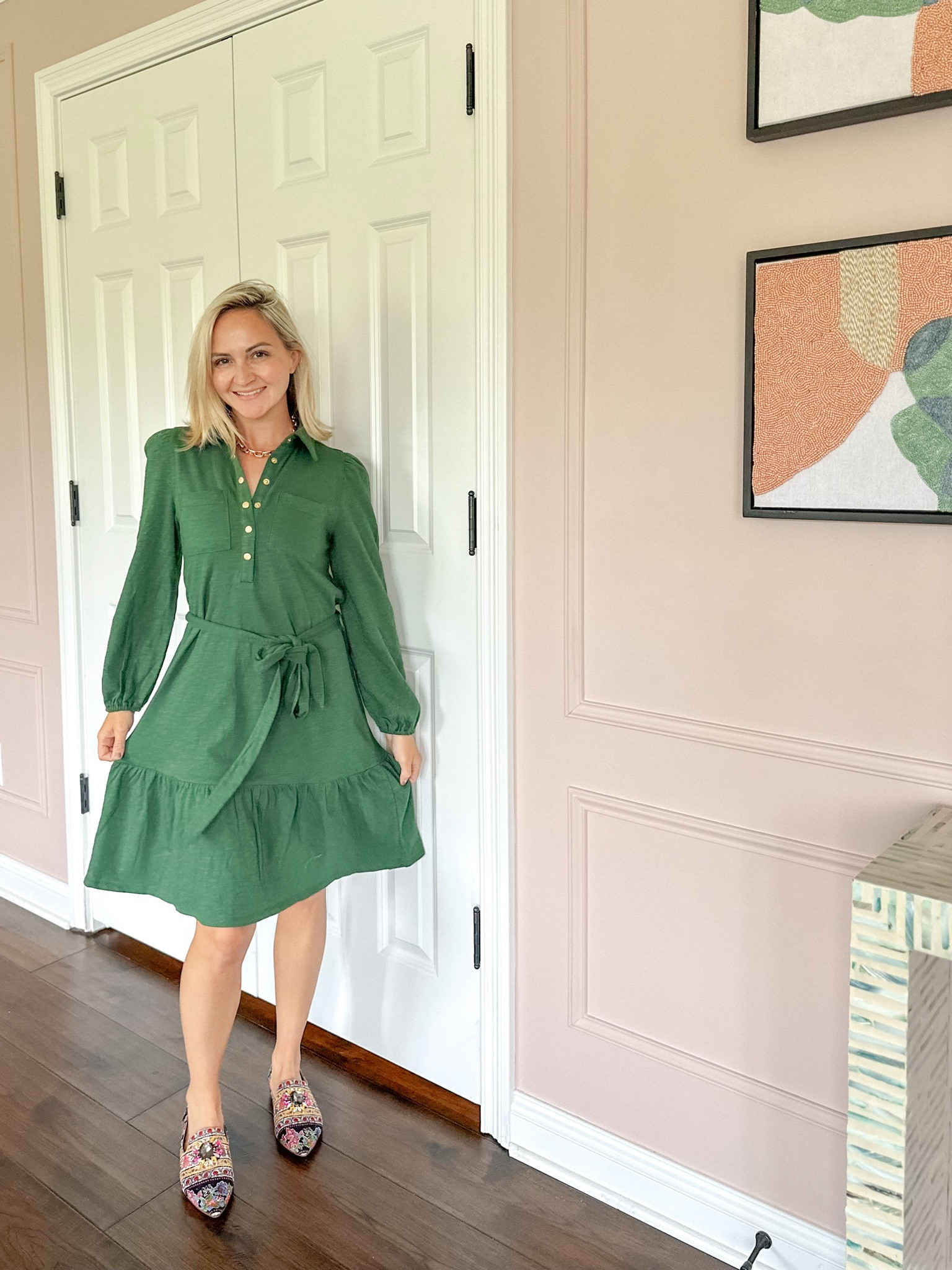 The perfect, most comfortable cotton dress, for autumn… It can be dressed up, and it can also be dressed very casually. Either way, it is always very soft and comfortable to wear. PS, it’s also available in petite sizes!

#LTKunder100 #LTKworkwear #LTKFind