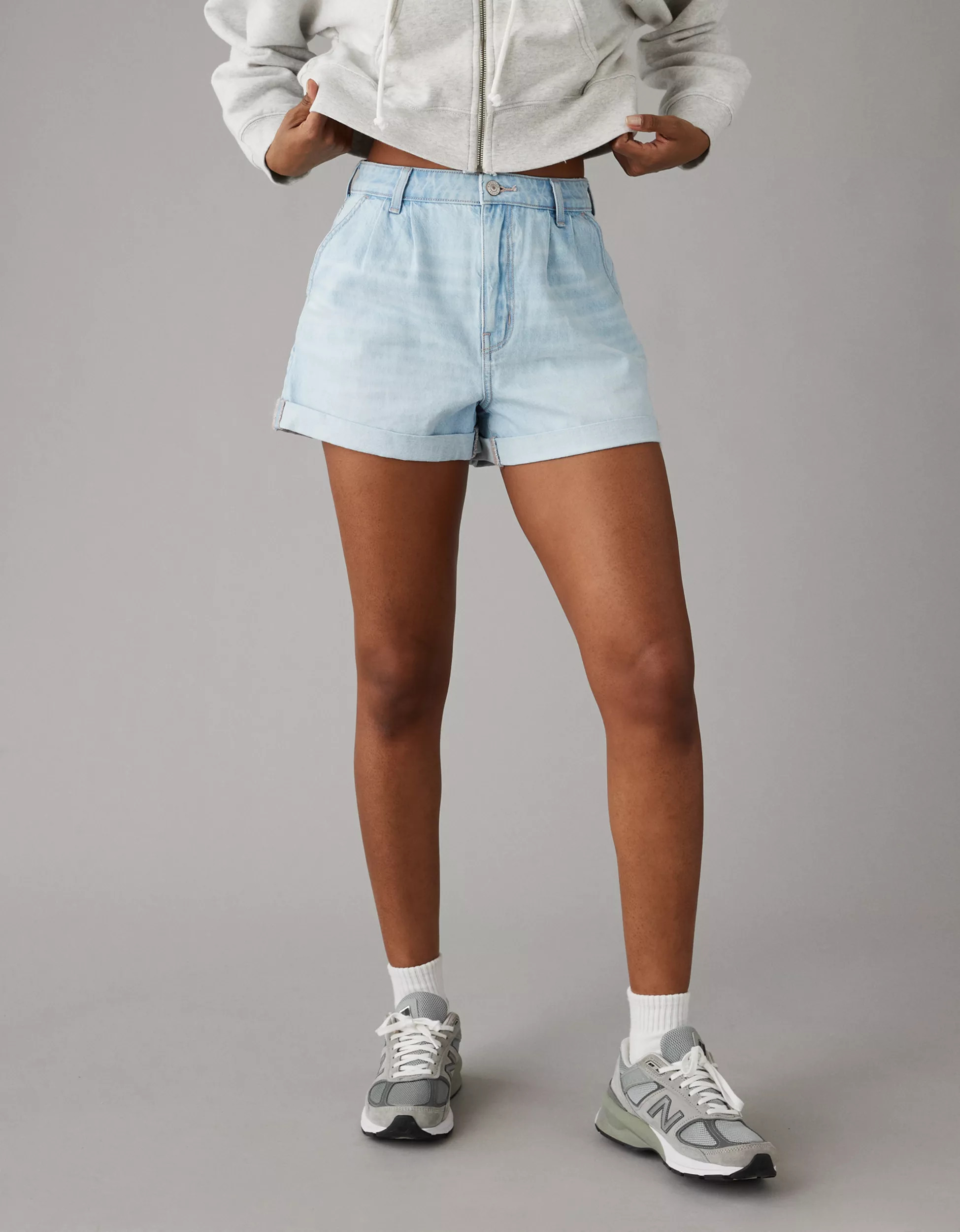 AE Strigid Denim Mom Short | American Eagle Outfitters (US & CA)