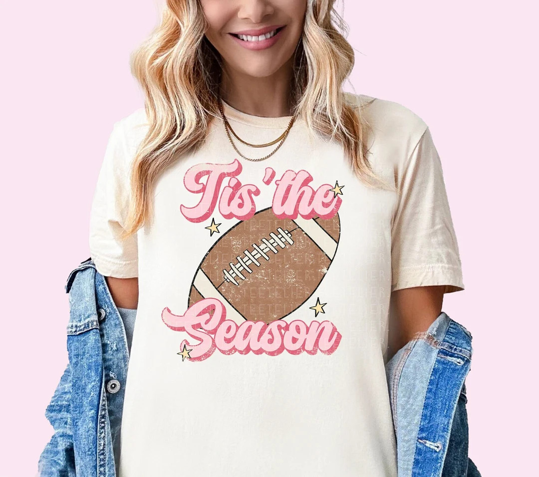 Football Shirt Football Season Tshirt Tis the Season Shirt Cute Football T-shirt Womens Football ... | Etsy (US)