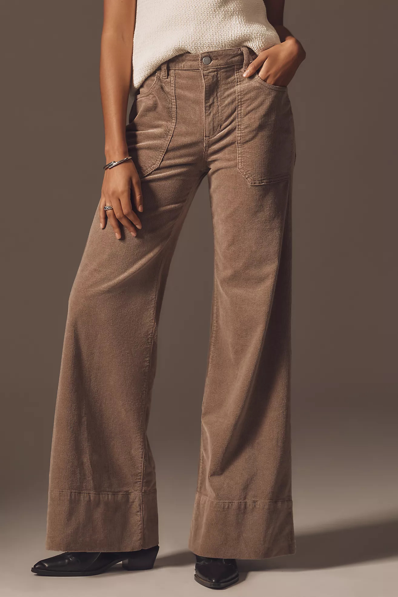 The Rylan High-Rise Flare Jeans by Pilcro: Corduroy Edition | Anthropologie (US)
