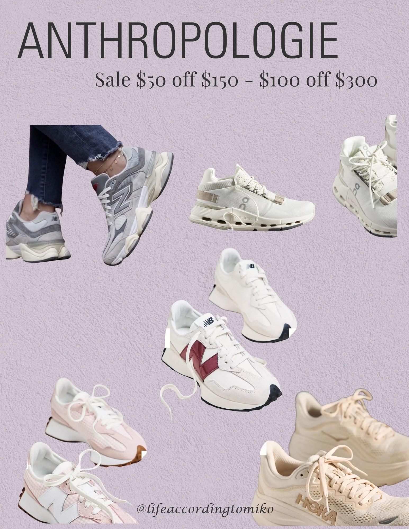 If you’ve been wanting new sneakers… this is your sign 👟
My favorite comfy + cute styles are included in this Anthropologie sale
✨ $50 off $150
✨ $100 off $300
So many good options—don’t miss out!