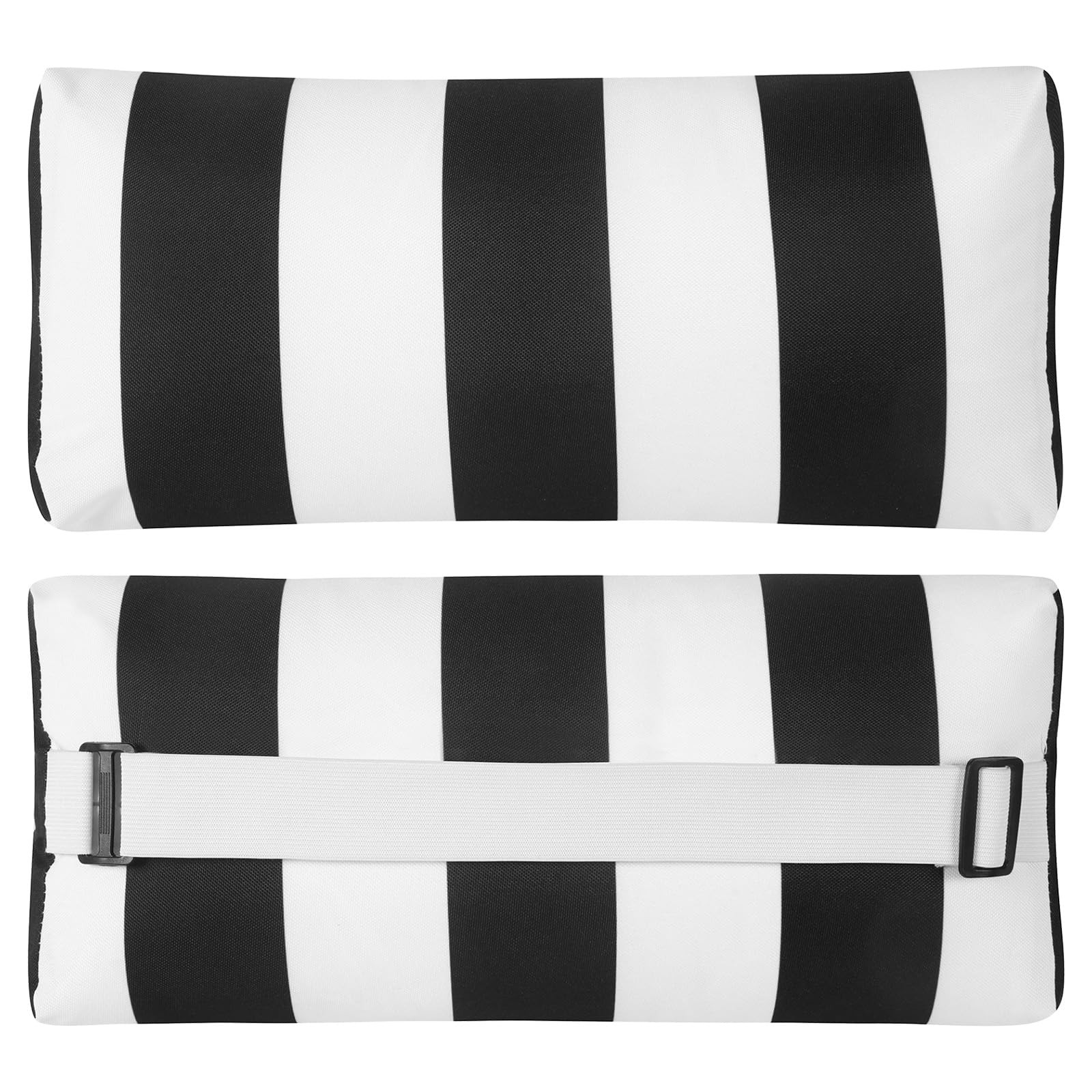 Outdoor Pillow for Chaise Lounge Chair, 2pcs Striped Chaise Lounge Pillows, Adjustable Strap Head... | Amazon (US)