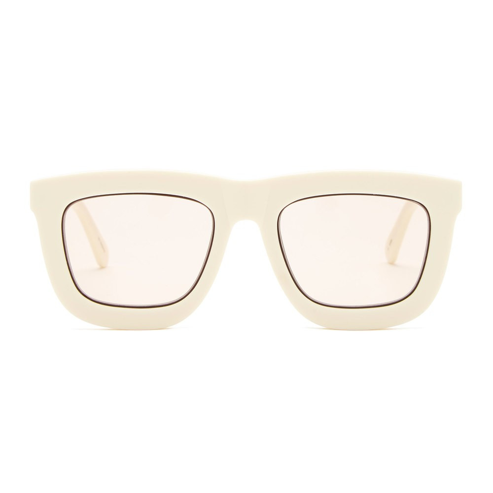 Karen Walker Deep Worship White Sunglasses in Ecru/Ecru Tint | goop