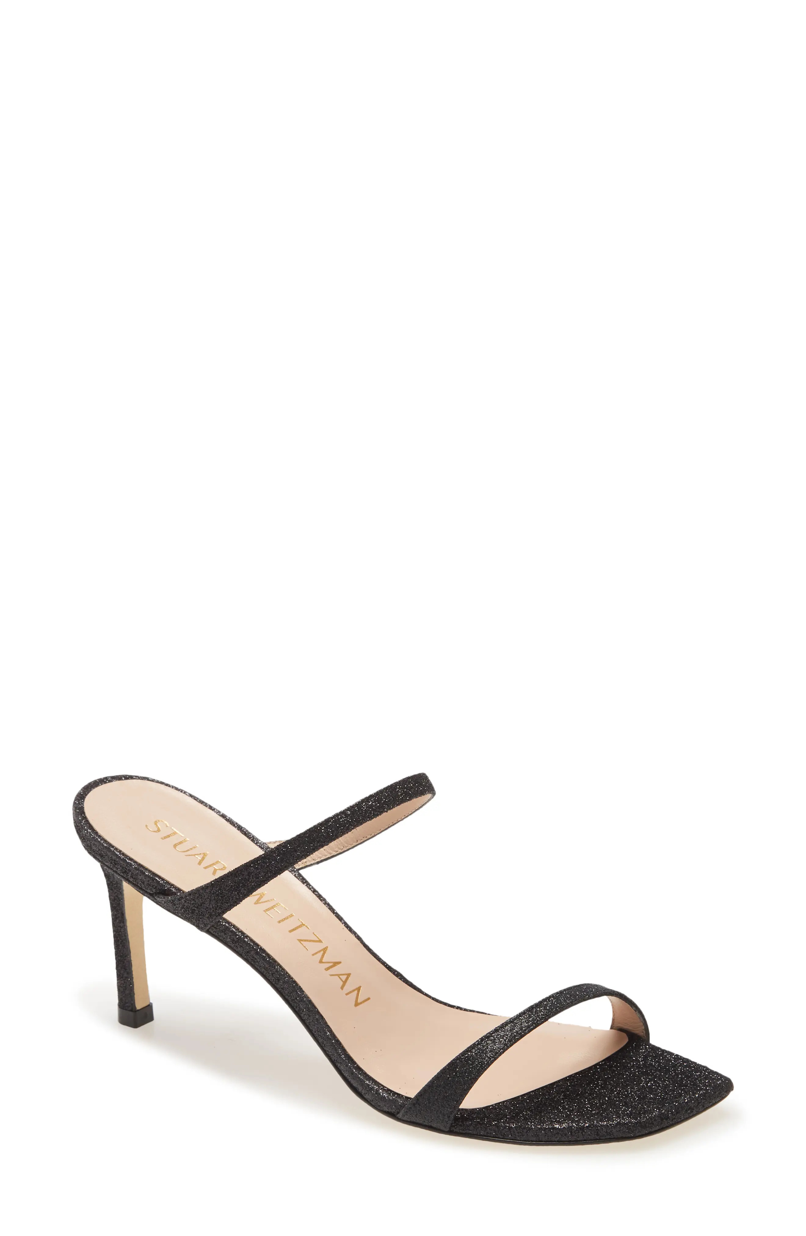 Women's Stuart Weitzman Aleena Slide Sandal, Size 7.5 M - Black | Nordstrom