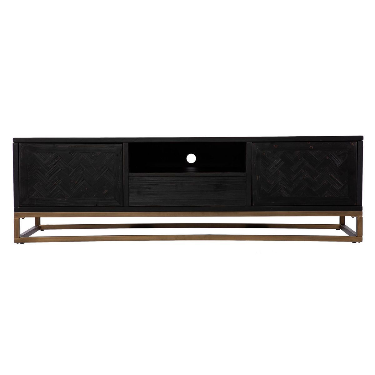 Dogafte Reclaimed Wood TV Stand for TVs up to 63" Black - Aiden Lane | Target
