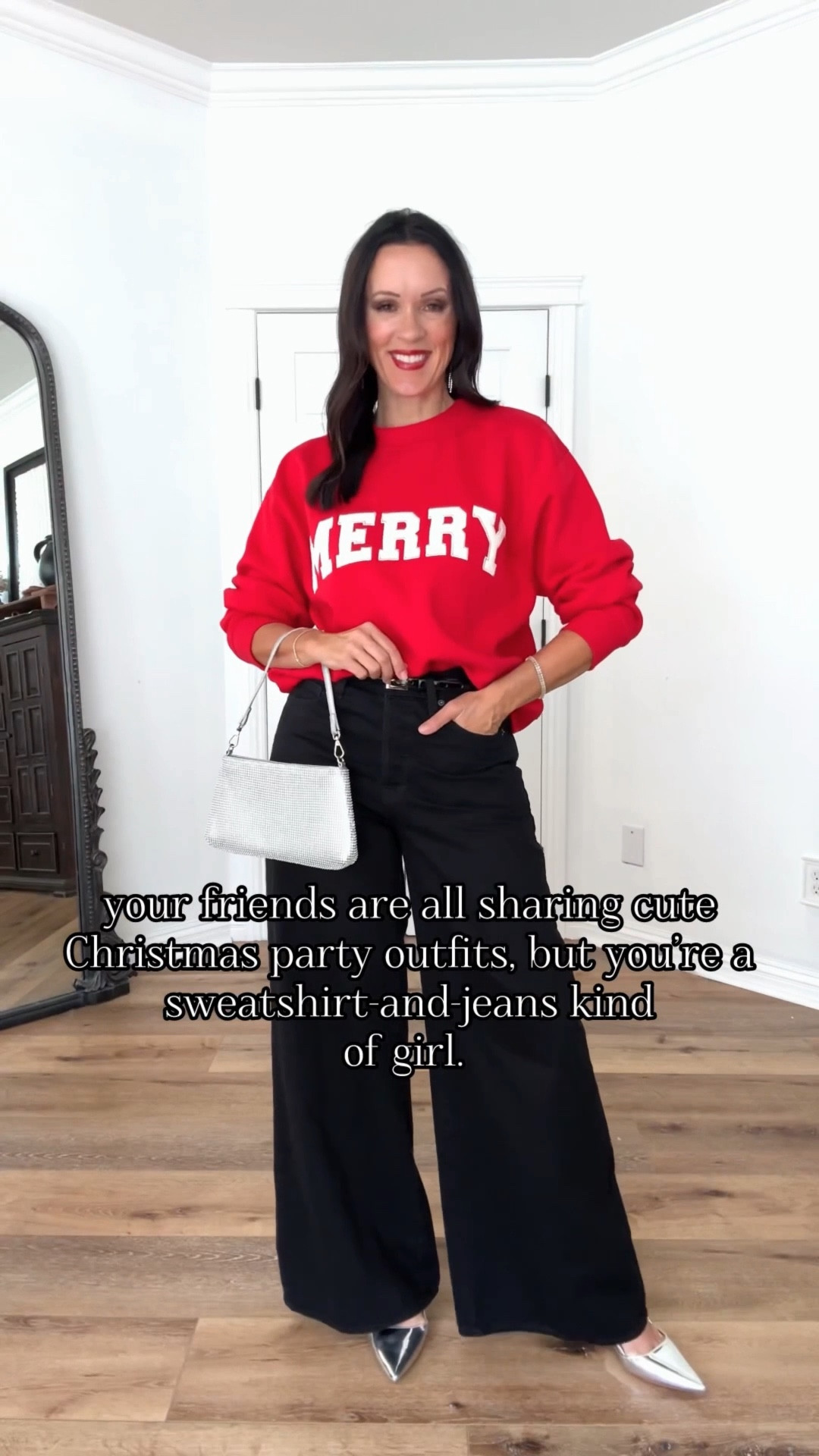 No offense to all the ladies in their holiday party wear. But I avoid fancy parties like the plague. Give me sweatshirts and jeans any day!

Sweatshirt-medium
Jeans-size up. 
Silver kitten heels-TTS

casual outfit | holiday outfit 



#LTKOver40 #LTKHoliday #LTKFindsUnder50