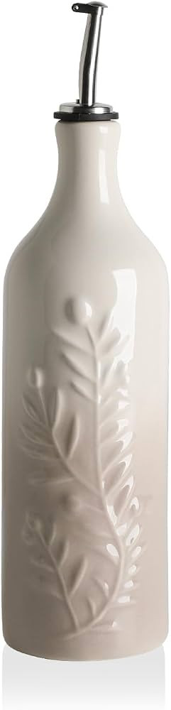 Sweejar Home Large Olive Oil Dispenser Bottle with Spout, 700ml Ceramic Oil Dispenser for Kitchen... | Amazon (UK)